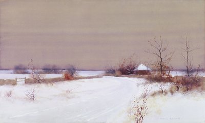 Escena de nieve en el campo, c.1890 de Bruce Crane