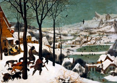 Cazadores en la nieve, invierno, 1565 de Bruegel