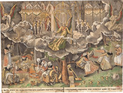 La parábola de las vírgenes prudentes y necias de Bruegel