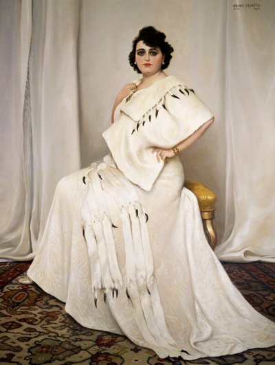 Retrato de Anna Lolli (1888-1973), amante de Pietro Mascagni, pintura de Bruno Croatto (1875-1948) de Bruno Croatto