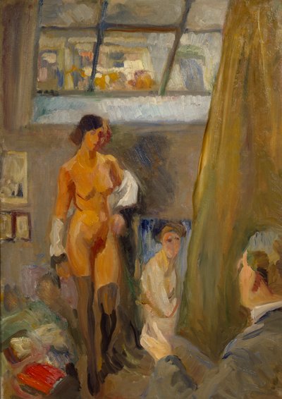 La modelo, estudio en calle Tollbo 30 (óleo sobre lienzo) de Brynjulf Larsson