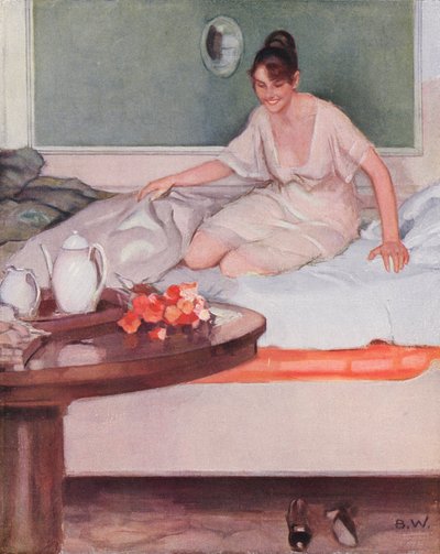 Un regalo matutino (litografía en color) de Brynolf Wennerberg