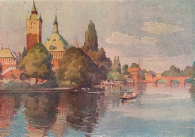 El Teatro Memorial de Shakespeare, Stratford On Avon, c1905 de Buddig Anwylini Pughe