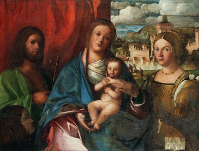 La Virgen y el Niño con los santos Juan Bautista, Catalina de Alejandría y donante de Buonconsiglio