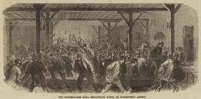 El Salón de la Marsellesa, Belleville, París, en el Arresto de Rochefort de Burn Smeeton