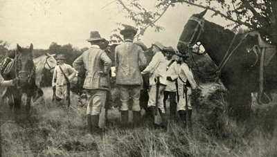 El General Lawton aprendiendo de oficiales cubanos...30 de junio, Guerra Hispanoamericana, 1898, 1899 de Burr McIntosh