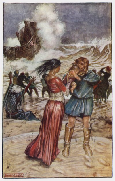 Ilustración para El Claustro y El Hogar de Charles Reade de Byam (after) Shaw