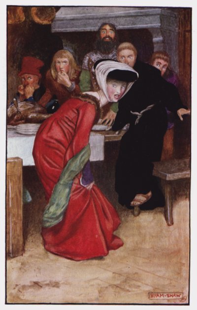 Ilustración para El Claustro y El Hogar de Charles Reade de Byam (after) Shaw