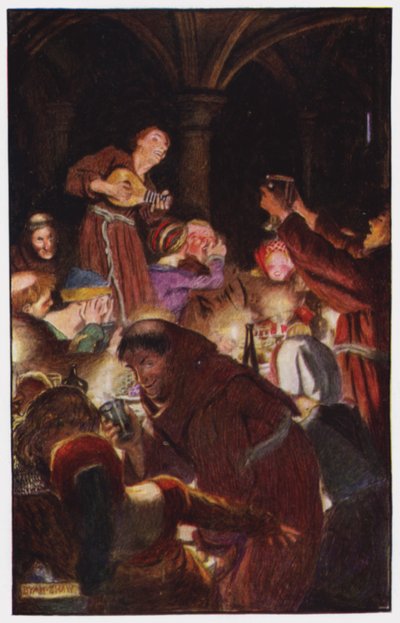 Ilustración para El claustro y la chimenea de Charles Reade de Byam (after) Shaw