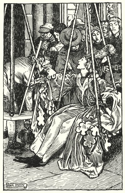 Ilustración para El claustro y la chimenea de Charles Reade de Byam (after) Shaw