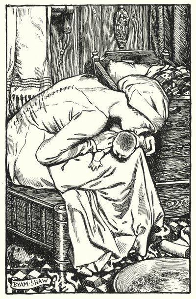 Ilustración para The Cloister and The Hearth de Charles Reade de Byam (after) Shaw