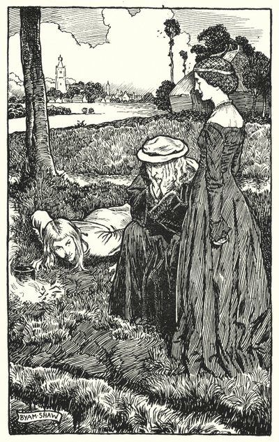 Ilustración para The Cloister and The Hearth de Charles Reade de Byam (after) Shaw