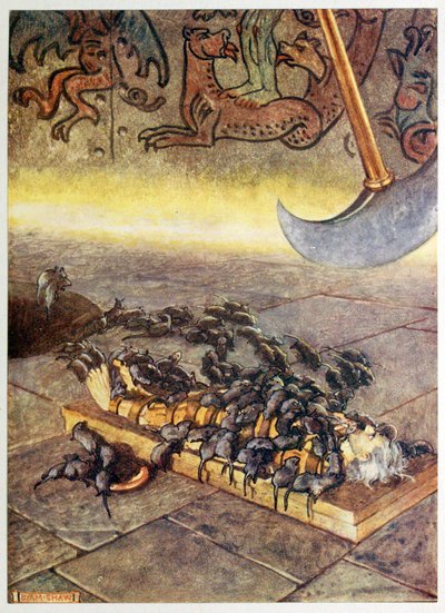 Se amontonaron sobre mí en montones cada vez mayores, de Selected Tales of Mystery, pub. 1909 de Byam Shaw