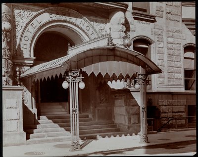 Entrada del Hotel Earlington, 55 West 27th Street, Nueva York, 1906 de Byron Company
