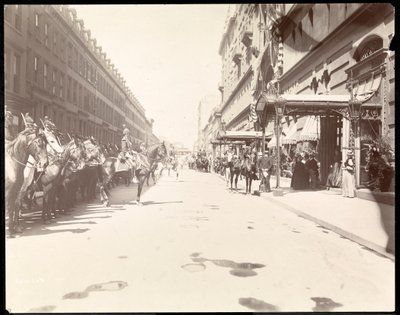 El personal del Gobernador esperando la llegada de Li Hung Chang en el Hotel Waldorf Astoria, Nueva York, 1896 de Byron Company