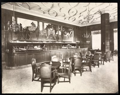 El bar del Viejo Rey Cole en el Hotel Knickerbocker, 1906 de Byron Company