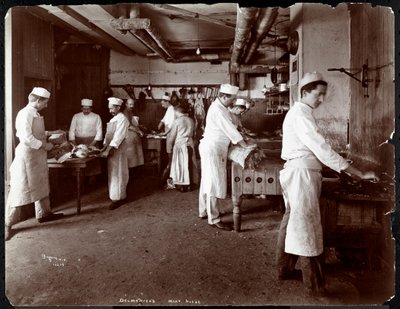 La casa de la carne en el Hotel Delmonico, 1902 de Byron Company