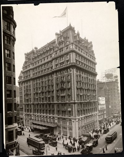 Vista del Hotel Knickerbocker, Broadway y Calle 42, Nueva York, 1912 de Byron Company