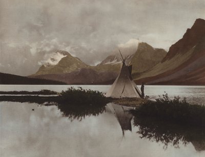 Lago Bow (foto en color) de Byron Hill Harmon