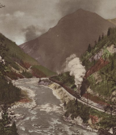 El cañón Kicking Horse (foto en color) de Byron Hill Harmon
