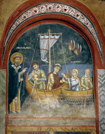 Aparición de San Nicolás a los náufragos (detalle) de Byzantine