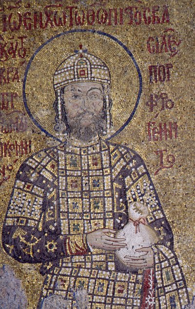 Emperador Juan Comneno en Hagia Sophia (mosaico) de Byzantine