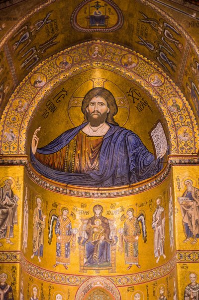 Imagen de Jesús, Catedral de Santa María Nuova, Monreale, Sicilia, Italia, Europa de Byzantine