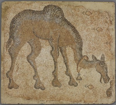 Fragmento de Mosaico con Camello Pastando de Byzantine