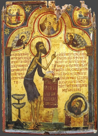 San Juan el Precursor con escenas de su vida de Byzantine