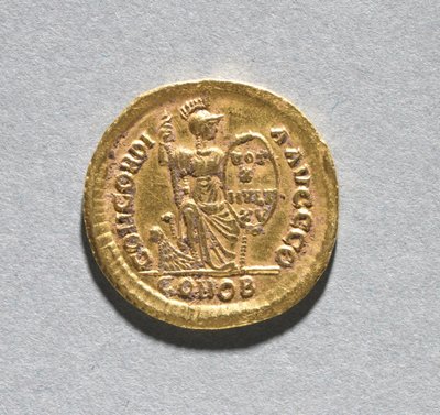 Sólido de Teodosio I el Grande de Byzantine