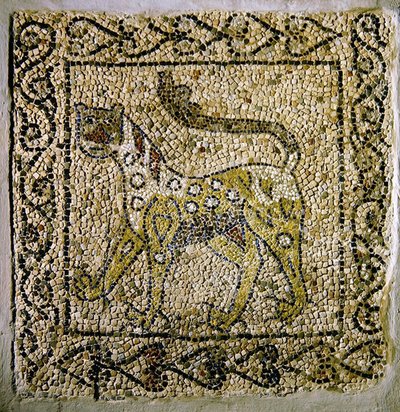 Pantera manchada, 1213 (mosaico) de Byzantine
