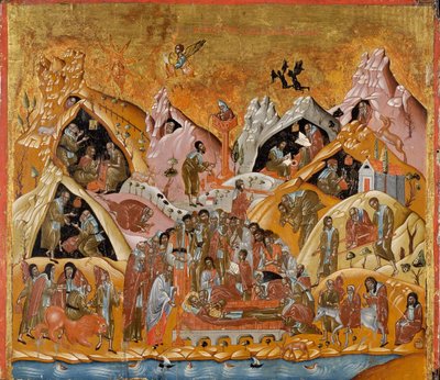 La Dormición de San Sabas el Santificado, finales del siglo XVI de Byzantine