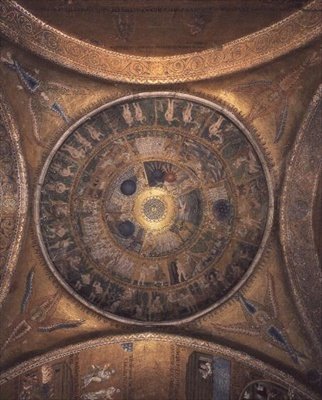 Creación en la cúpula del vestíbulo de Byzantine Byzantine