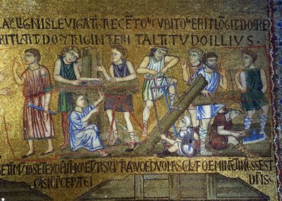 Historia de Noé: La construcción del Arca (detalle) de Byzantine Byzantine