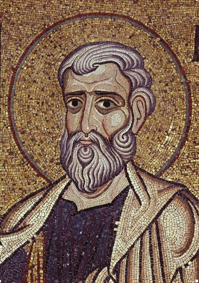 El profeta Hageo (detalle) de los mosaicos interiores en la Basílica de San Marcos, siglo XII de Byzantine Byzantine