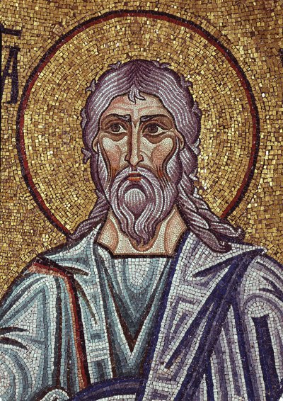 El Profeta Jeremías (detalle) de los Mosaicos Interiores en la Basílica de San Marcos, siglo XII de Byzantine Byzantine