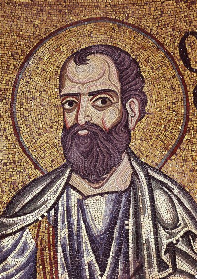 El profeta Malaquías (detalle) de los mosaicos interiores en la Basílica de San Marcos, siglo XII de Byzantine Byzantine