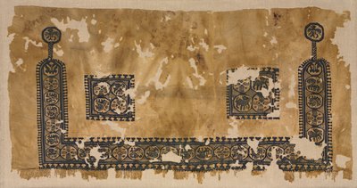 Sección inferior de una túnica, siglo V de Byzantine PeriodEgyptian
