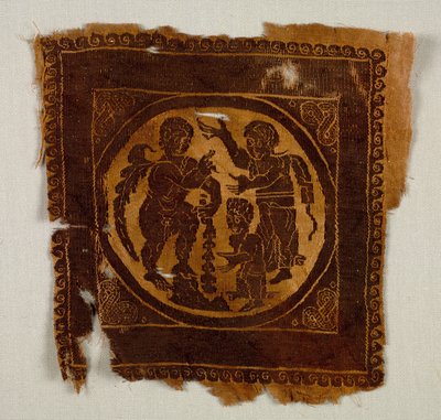 Cuadrado ornamental de una túnica, 400s de Byzantine Period Egyptian