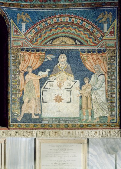 Abraham, Isaac y Melquisedec de Byzantine School