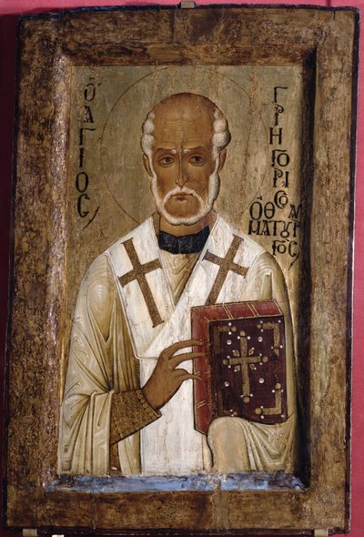 Icono de San Gregorio de Byzantine School