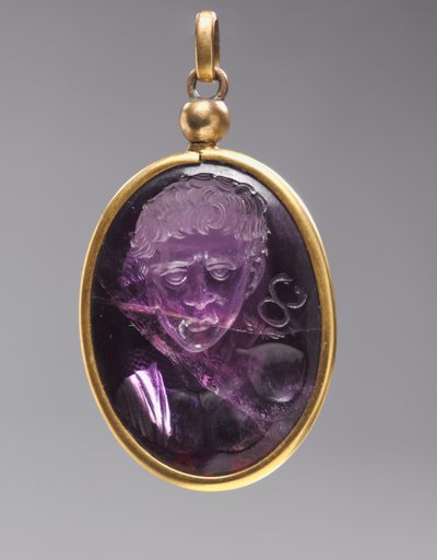 Intaglio con busto de retrato masculino, 500s de Byzantine School