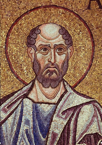 El profeta Abdías (siglo VIII o VI a. C.). Obra de un maestro bizantino, mosaico, detalle de la decoración de la Basílica de San Marcos en Venecia (Italia) de Byzantine School