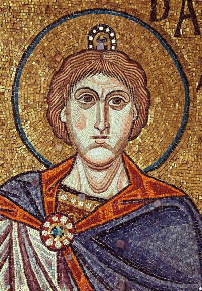 El profeta Daniel (siglo VI). Obra de un maestro bizantino, mosaico, detalle de la decoración de la Basílica de San Marcos en Venecia (Italia) de Byzantine School