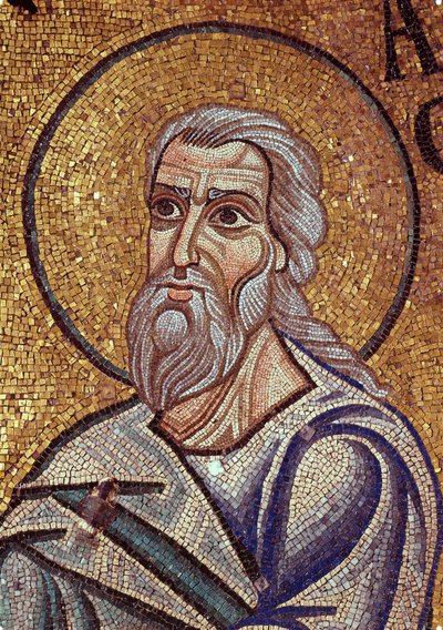 El profeta Habacuc (Habaquq, Habakuk, Habakkuk, Abakuk, Havakuk) (siglo VII a. C.). Obra de un maestro bizantino, mosaico, detalle de la decoración de la Basílica de San Marcos en Venecia (Italia) de Byzantine School