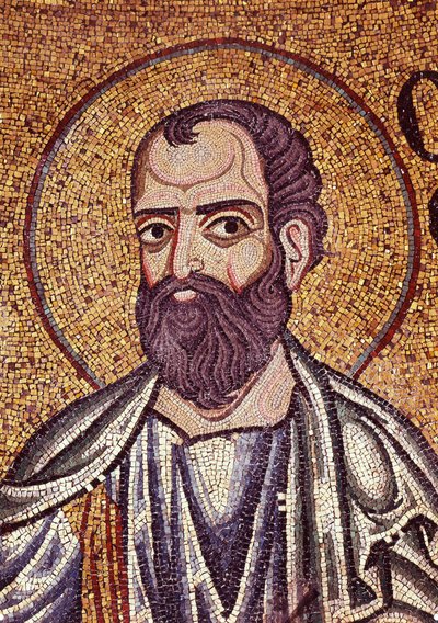 El profeta Malaquías (siglo V a. C.). Obra de un maestro bizantino, mosaico, detalle de la decoración de la Basílica de San Marcos en Venecia (Italia) de Byzantine School