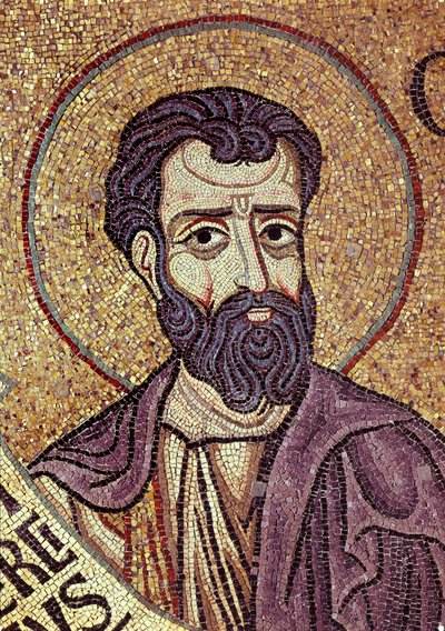El profeta Oseas (siglo VIII a. C.). Obra de un maestro bizantino, mosaico, detalle de la decoración de la Basílica de San Marcos en Venecia (Italia) de Byzantine School