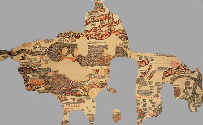 Mapa, Madaba, Jordania de Byzantine School