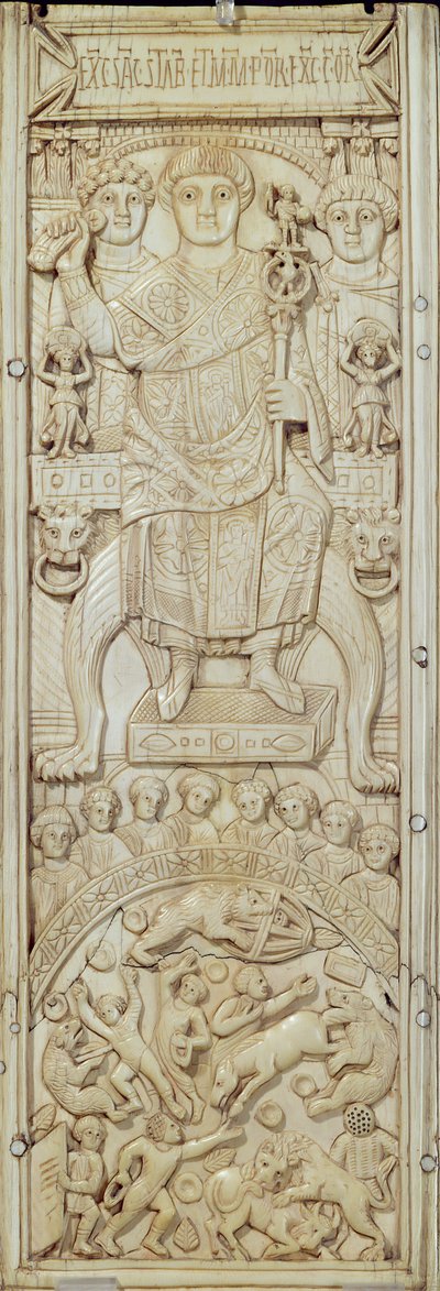 Panel del Díptico del Cónsul Areobindus, Constantinopla, 506 AD de Byzantine School