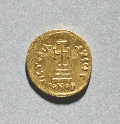 Solidus con Heraclio y su hijo Heraclio Constantino de Byzantine School